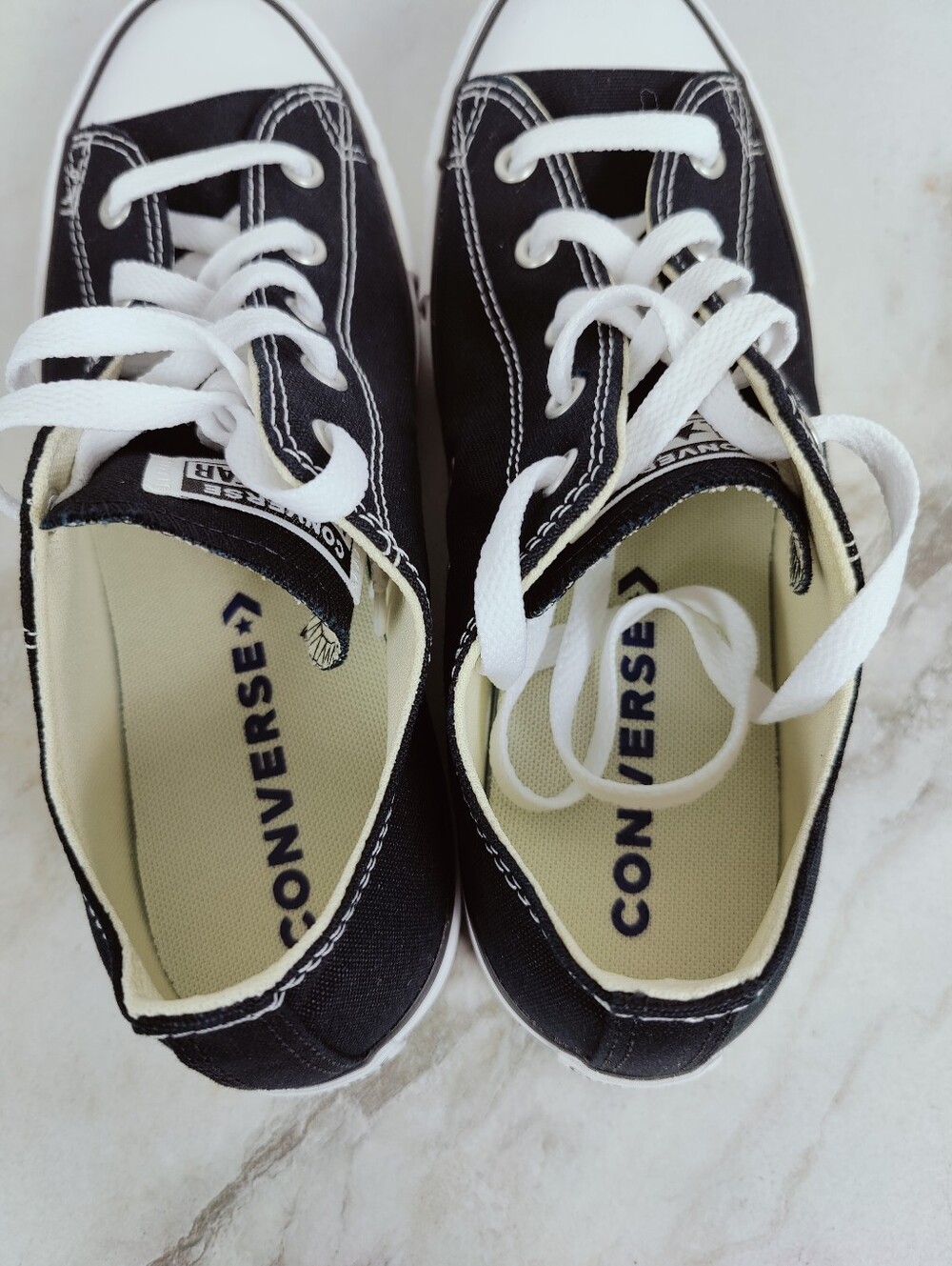 NIB Converse CT All Star Lift Girls' Black Canvas Platform Sneakers, Sz 6 - Picture 7 of 10